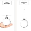4E's Novelty 3.15" Round Glass Ball & 1.22" Flat Ornaments (4Pcs, 2 of Each) - 80mm Shatterproof  Clear Ornaments for Crafts Fillable for DIY Projects - 3 of 4