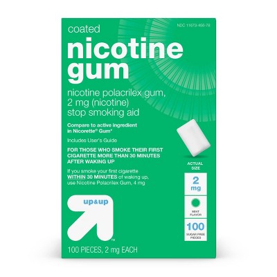 Coated Nicotine 2mg Gum Stop Smoking Aid - Cool Mint - 100ct - up & up™