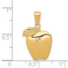 Black Bow Jewelry 14k Yellow Gold Polished #1 Teacher Apple Pendant - 3 of 4