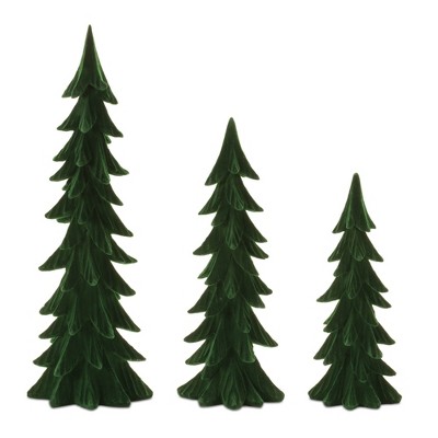 Velvet Pine Tree (Set of 3)
