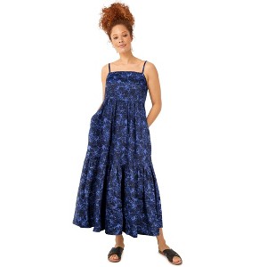 ellos Plus Size Tiered Cotton Maxi Dress - 1 of 4