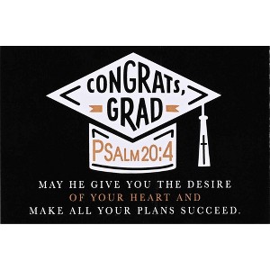 Dicksons IBB-226 Congrats Grad May He Give You The Desire Of Your Heart White And Black 3 x 2 Paper Itty Bitty Blessings Card Bookmark, Pack Of 24 - 1 of 2