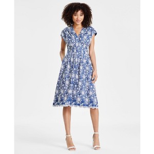 Kensie Womens Embroidered Floral Midi Dress - 1 of 1