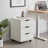Lirago White Mobile File Cabinet with Casters Wooden Vertical Rolling Storage Drawer for Home Office Under Desk Fully Assembled 250lbs Weight Capacity - 2 of 4