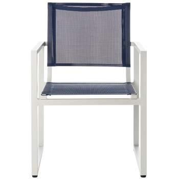 Neval Chair (Set of 2) - Navy/White - Safavieh