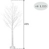Coucheta 4ft Artificial Christmas Tree with 48 LED Lights, Stand Included, Lightweight & Easy Assembly, Snowy White for Holiday Decor - 2 of 4