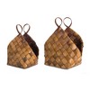 Woven Metasequoia Wood Storage Baskets with Handles Set of 4 by Melrose - 2 of 3
