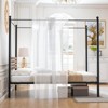 Infans Queen Size Canopy Bed Frame 4-Poster Platform Bed Frame w/ Industrial Headboard - 4 of 4