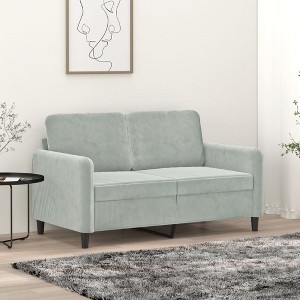 vidaXL 2-Seater Sofa Light Gray 47.2 in. Velvet - 1 of 4