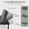 Vipbear Convertible Futon Sofa Bed,Linen Fabric Futon Couch,Detachable Cushion,Adjustable Backrest,Memory Foam Folding Loveseat Sleeper for Office - 4 of 4