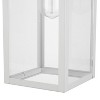 Globe Electric Bowery 1-Light 16" Metal Indoor Outdoor Wall Sconce with Clear Glass Shade Matte White - 2 of 4