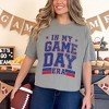 Simply Sage Market Women's In My Game Day Era - Blue Short Sleeve Garment Dyed Tee - 2 of 4
