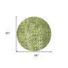 Olive Green Ikat Washable Indoor Outdoor Area Rug - 3 of 4