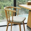 SEVOBAL 2Pack Seat Cushions with Premium Soft Cotton Filling, Non-Slip Bottom, Comfortable Durable Chair Pads for Living Room, Beige, 17"*16.5"*2.2" - 2 of 4