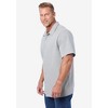 KingSize Men's Big & Tall Lightweight Stretch Mesh Piqué Button Down Shirt - 4 of 4