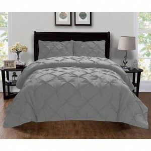 Luxury Super - Soft 1500 TC Egyptian Set of 3 Duvet Cover Set, Gray, King/Cali King - 1 of 2