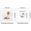 Americanflat 4x4 Picture Frame with Heart Mat Insert and Shatter-Resistant Glass - Signature Collection - 6x6 Picture Frame without Mat - White - 2 of 4