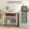 Tangkula 2-Door Buffet Cabinet Sideboard Cabinet w/ Shelf Metal Legs&Anti-Tipping Kits - 4 of 4