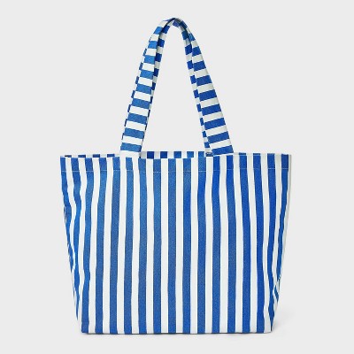 Canvas Beach Striped Tote Bag - Shade & Shore™