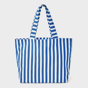 Canvas Beach Striped Tote Bag - Shade & Shore™ - 1 of 4