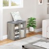 Shoe Storage Bench Cubby Organizer, Shoe Rack Bench with Removable Cushion Top, 3-Tier Entryway Bench - 2 of 4