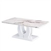 Rectangular Coffee Table, Mdf Modern Simple Luxury Imitation Marble Dining Table For Dining Room - 4 of 4