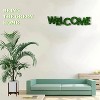 Metal Art Moss Wall Decor，Wall Decor Living Room，Home Wall Art Word，Real Moss Green Plants, Iron Metal Shelves(Welcome) - 3 of 4