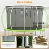 14FT Trampoline, Recreational Trampolines with Enclosure Net and Ladder - 3 of 4