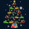 Boy's Design By Humans Christmas Tractor Tree Gift Farmer Shirts Funny Tractor Xmas By VitMon T-Shirt - 2 of 3