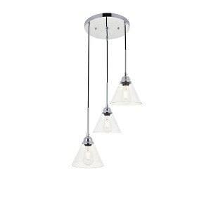 Elegant Lighting Histoire 3 light chrome Pendant - 1 of 4