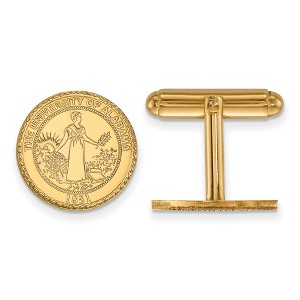 Black Bow Jewelry 14k Yellow Gold Plated Sterling Silver Alabama Crimson Tide NCAA Cuff Links - 1 of 3