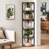 Hommoo 67 inch Tall 6 Tier Corner Bookshelf Rustic Brown - 3 of 4