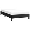 vidaXL Bed Frame Twin XL in Black - Faux Leather Upholstery - Plywood Slats - 2 of 4