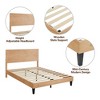 MUSEHOMEINC Mid Century Modern Solid Wood Adjustable Height Easy Assembly Durable Platform Bed with No Box Spring Needed, Queen Size - 4 of 4