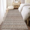 Modern Abstract Imitation Weaving Textured Printed Carpet for Living Room Bedroom Indoor Thin Low Pile Non Slip Washable Area Rug - 2 of 4