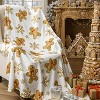 Lomsoe Christmas Gingerbread Throw Blanket Ultra Soft White Flannel Plush Gingerbread Bed Blanket, Christmas Gift. - 3 of 4