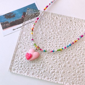 MyKids-USA Cute Children’s Butterfly Heart Clavicle Necklace Dopamine Girl Jewelry - 1 of 1