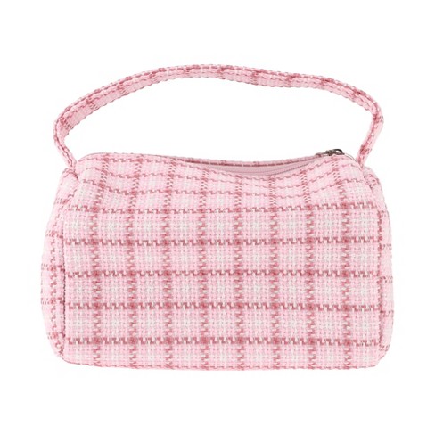 Unique Bargains Women's Plaid Handheld Cosmetic Bag 1 Pc - image 1 of 3