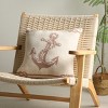 Amelie Home Nautical Anchor Pattern Square Chenille Throw Pillow - 4 of 4