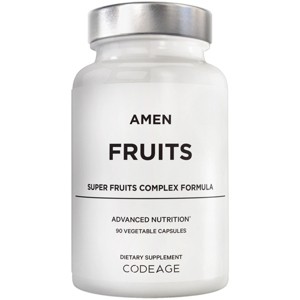Amen Daily Fruits Vitamins Supplement, Vegan Antioxidant Polyphenols Superfood Flavonoids Multivitamin Capsules - 90ct - 1 of 4