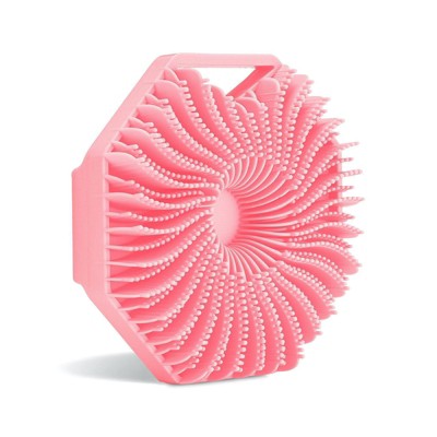 Silicone Body Scrubber, Polygon Soft Exfoliating Brush Massage Brush Shower Bath Brush, More Hygienic Than Traditional Loofah, for All Kinds of Skin