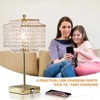 GTCLIGHTING Crystal Touch Table Lamp, Pink Bedside Lamp with USB C+A Ports, 3-Way Dimmable Lamp with Crystal Shade, Nightstand Lamp for Girl Bedroom - 2 of 4