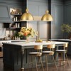 Rennnsan Novalia 13"W 1-Light Dome Modern Dimmable Pendant in Gold - 4 of 4