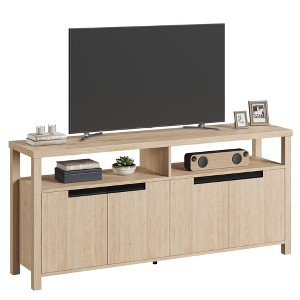 Farmhouse TV Stand for 65 70 Inch TVs, 63" Long Entertainment Center with 4 Storage Drawer - 1 of 4