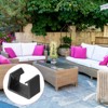 Unique Bargains Sofa Rattan Furniture Clamps Fixed Connection Chair Fasteners Clips Black - 2 of 4