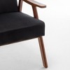 CAVINAS Luxury Velvet Accent Chair with Curved Arms ,Modern Armchair for Living Room,Bedroom,Reading Room - 4 of 4
