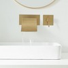BWE Single Handle Wall Mount Spout Waterfall Bathroom Faucet in Brushed Gold - 2 of 4