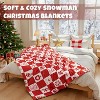 Lomsoe Christmas Throw Blanket, Plaid Blankets Ultra Soft Cozy Flannel Blanket Snowman Snowflakes Reindeer Xmas Decors. - 2 of 4