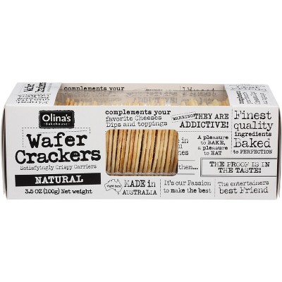 Olina’s Bakehouse Wafer Cracker Natural - Case Of 12 - 3.5 Oz : Target