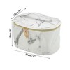Unique Bargains Makeup Bag Cosmetic Travel Bag Make Up Brush Organizer Bag Marble Makeup Storage Toiletry Bag for Women 8"x6"x5" 1 Pcs - 4 of 4